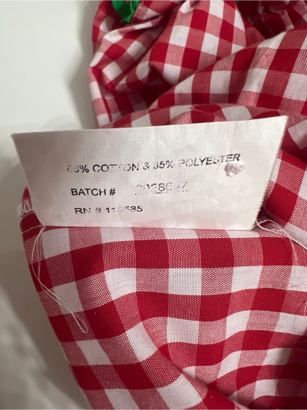 Mom & Me Girls Red White Christmas Gingham Plaid Smoked Embroidered Romper Sz 2T - Picture 9 of 9